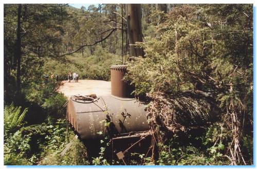 Old boiler at Clarke & Pierce #4 Mill