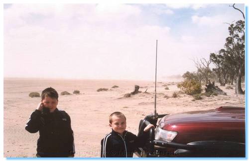 James and Liam at "Lake" Hindmarsh