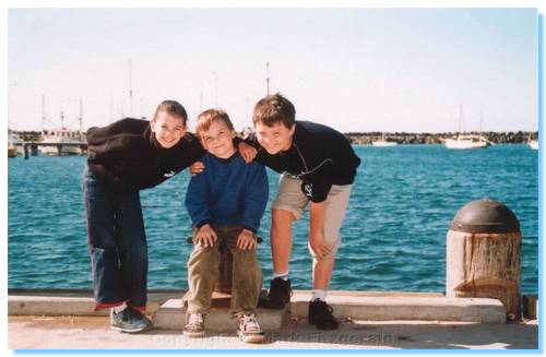 Shannon, Liam and James at Apollo Bay