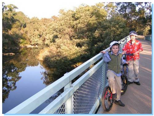 Pausing over the Yarra River