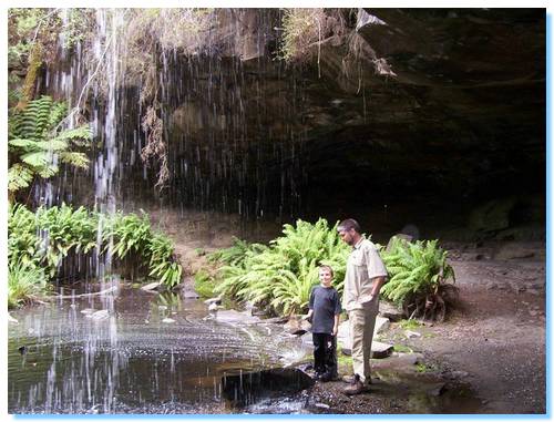 Liam and Mark under the Falls